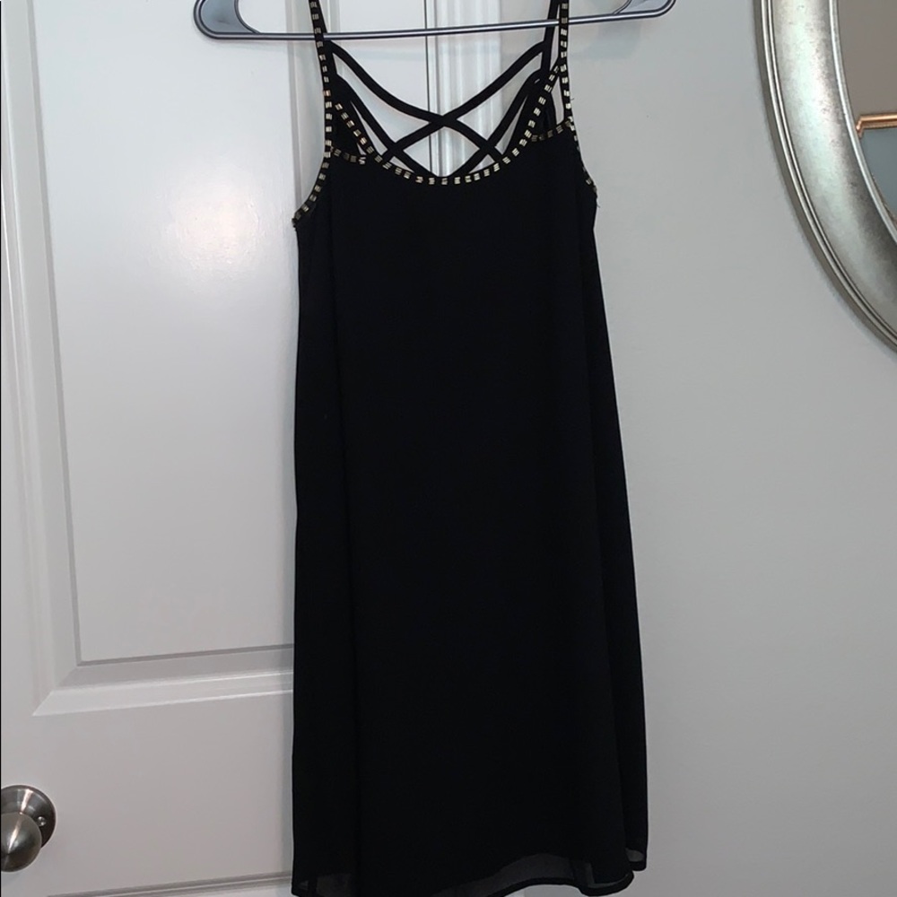 Black and Gold Sequin Dress